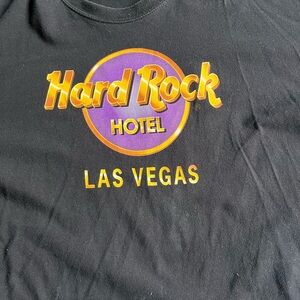 Hard Rock Cafe Las Vegas Black Tee with Purple and Gold Logo